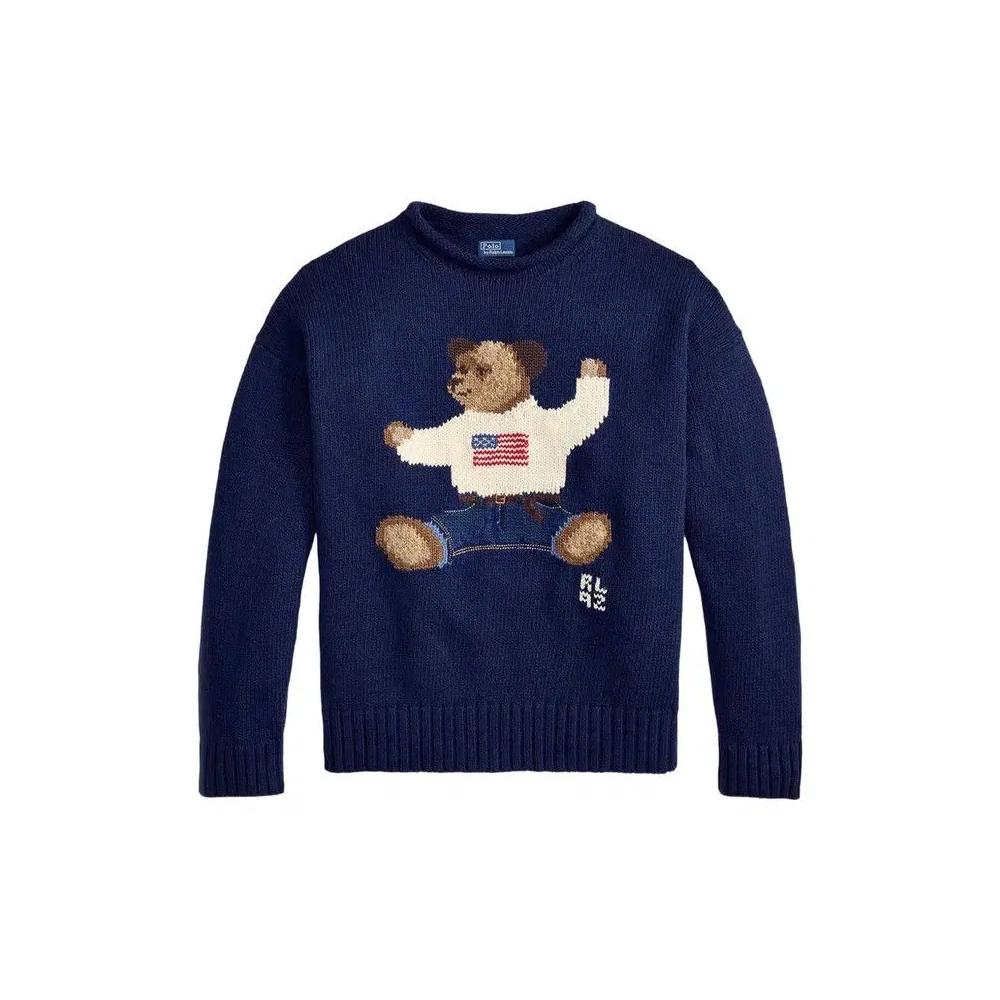 Свитеры Polo Ralph Lauren Bear Long-Sleeve Pullover Sweater 'Newport Navy/Multicolor' 1