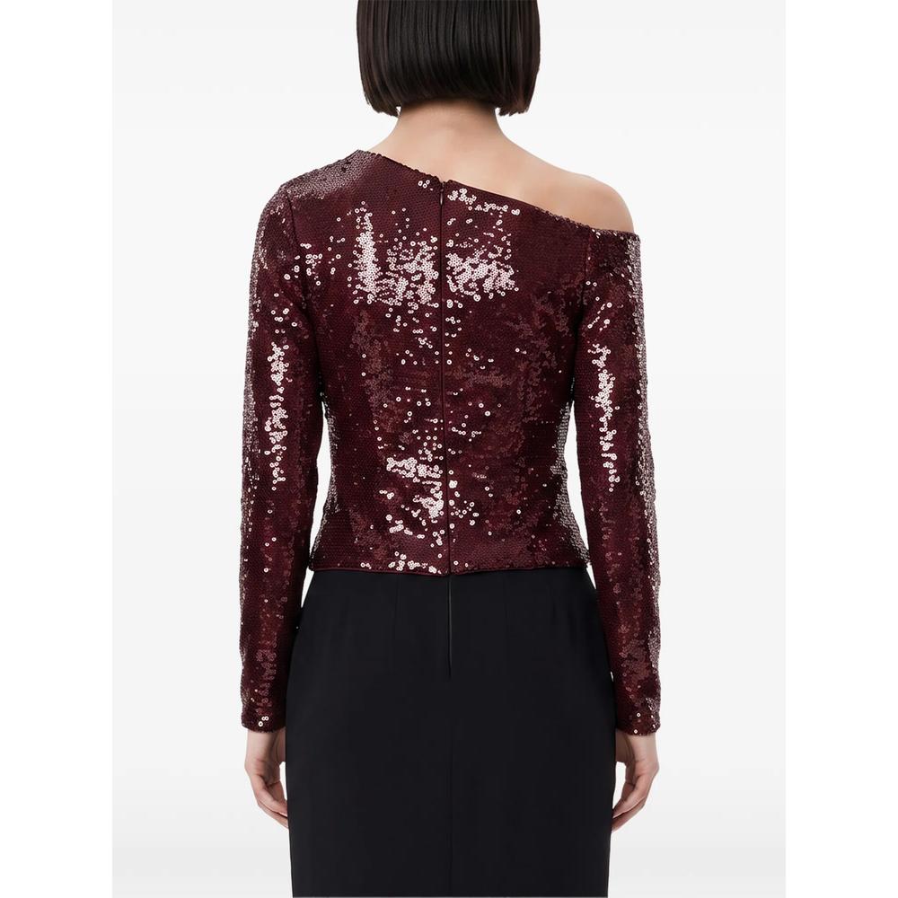 sequin-embellished draped top 4