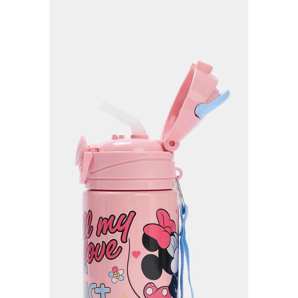 Розовая детская бутылка и фляга Minnie для девочек 4
