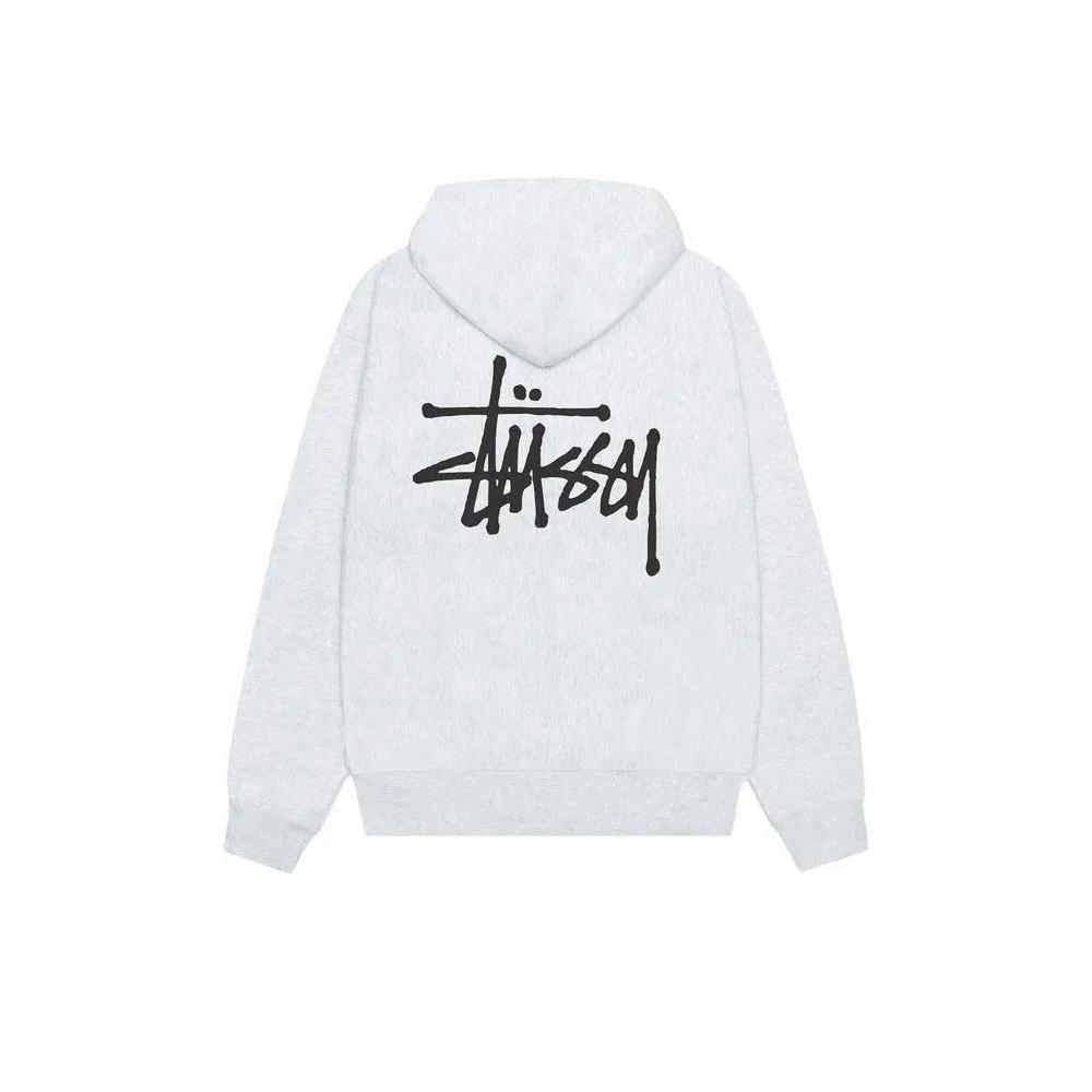 Толстовки на молнии Stussy Basic Zip Hoodie 'Пепельный хизер' 2