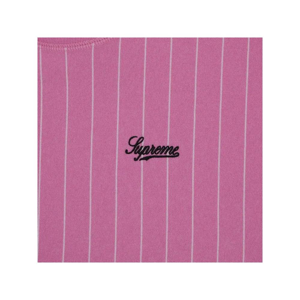 Свитеры Supreme Pinstripe Crewneck 'Pink' 2