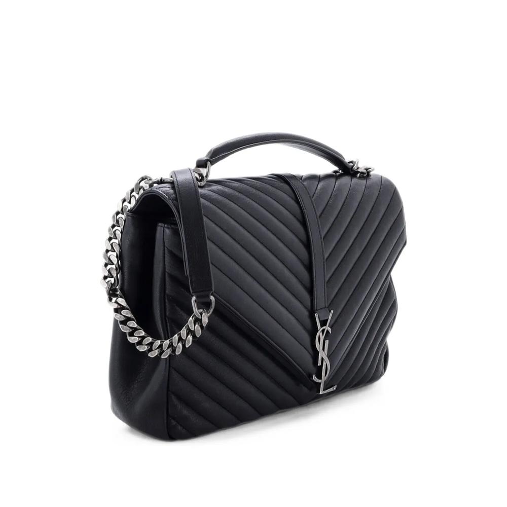 Большая сумка на плечо Classic Monogram College Bag Matelasse Chevron Leather 2