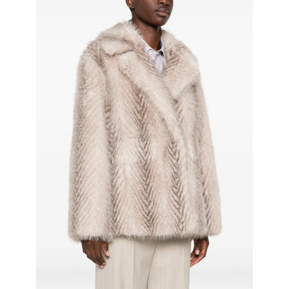 flap-pocket faux-fur coat 3