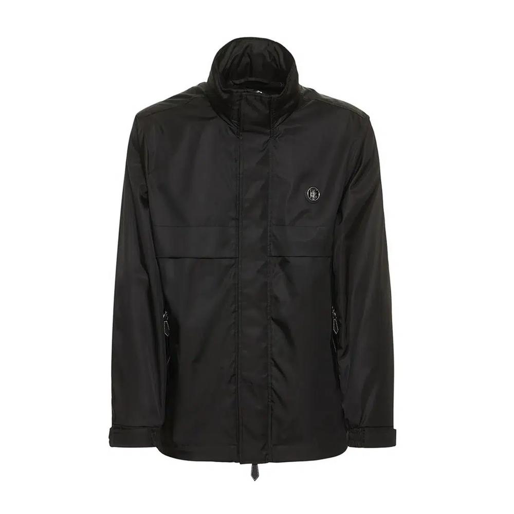 Burberry Packaway Hood Monogram Motif куртка черного цвета 1
