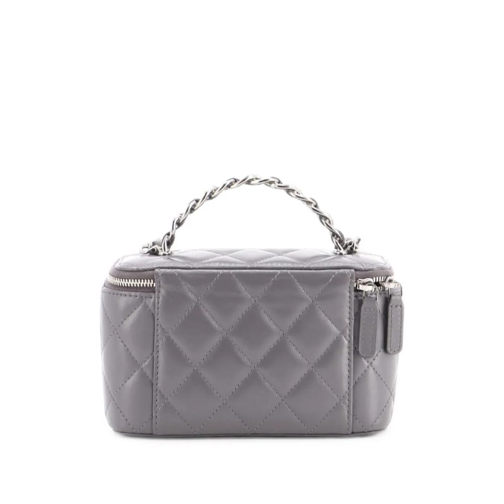 Маленькая сумка через плечо Top Handle Vanity Case with Chain Quilted Lambskin with Crystals 2