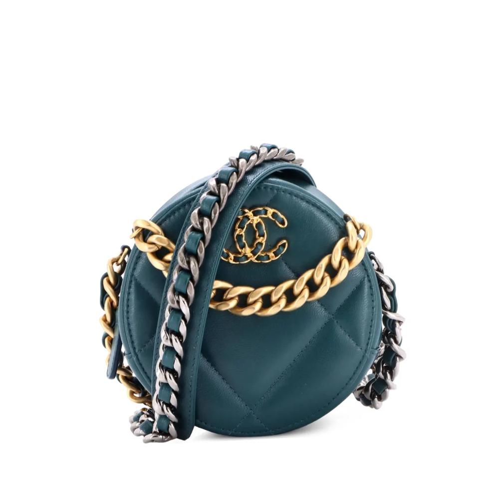 Стеганый клатч 19 Round with Chain 1
