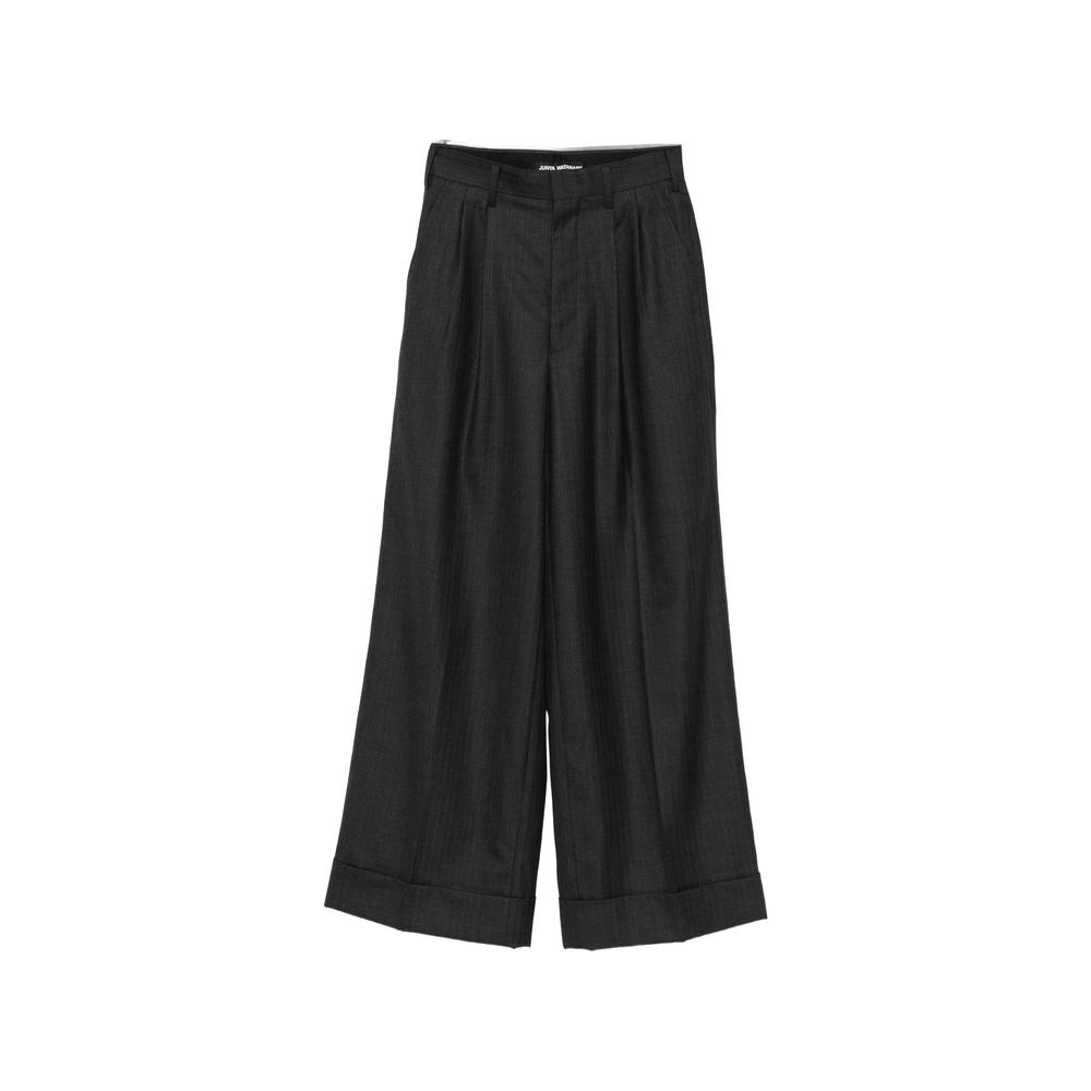 pinstripe wide-leg trousers 1