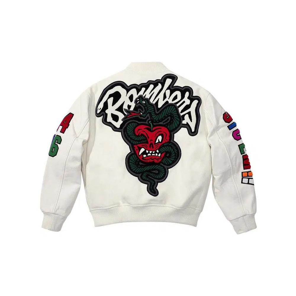 Варсити-куртки Supreme x WTAPS Varsity Jacket 'White' 2