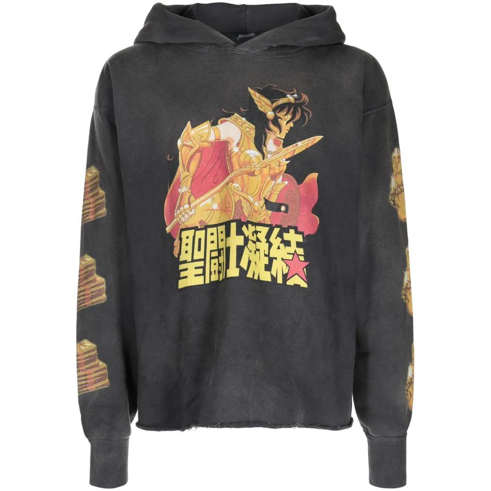 graphic-print cotton hoodie 1