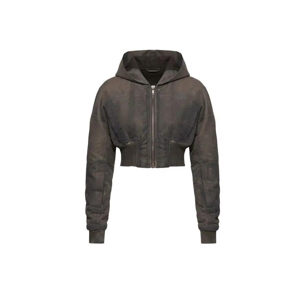 Бомберы Rick Owens DRKSHDW Hooded Cropped Flight Bomber 'Dark Dust' 1