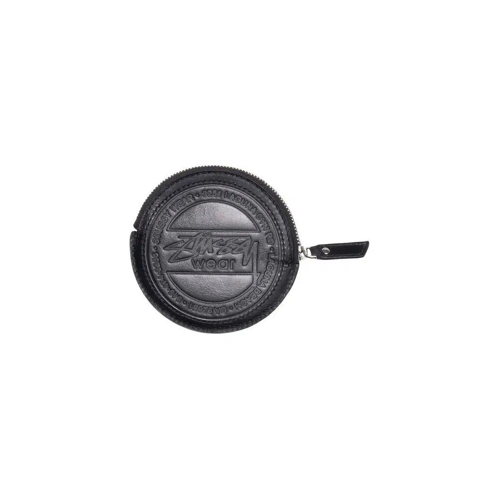 Кошельки Stussy Surf Dot Leather Pouch 'Black' 1