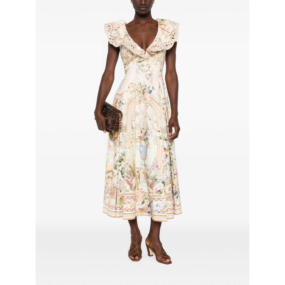 floral-print ruffled midi dress 2