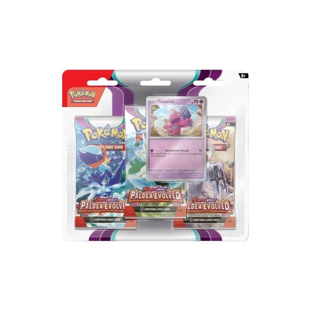 Коллекционные карточки Pokémon Scarlet & Violet: Paldea Evolved 3 Pack Blister 'Tinkatink' 1