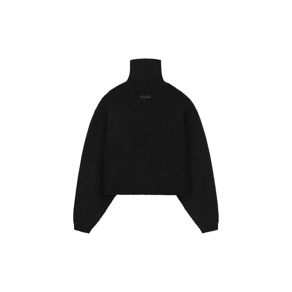 Водолазки Fear of God Essentials Heavy Waffle Cropped Turtleneck 'Black' 2