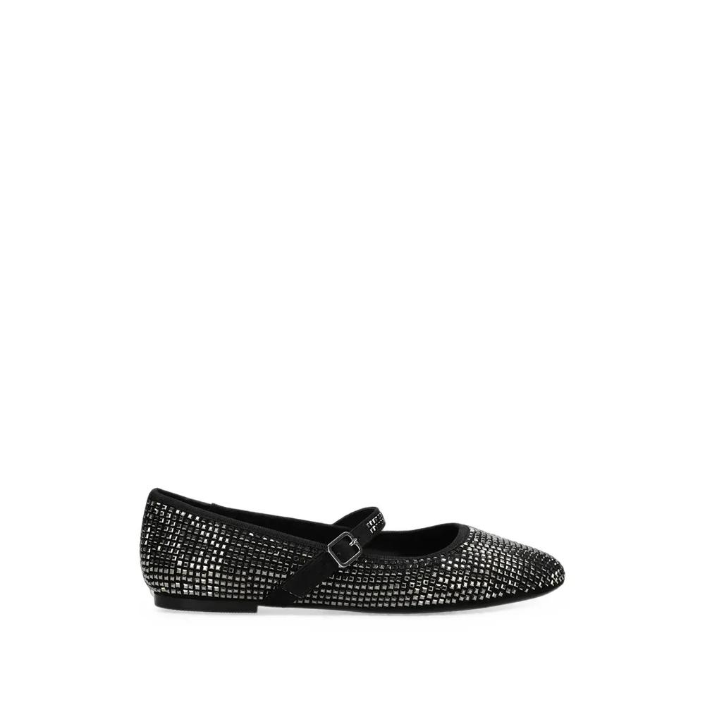 stud-embellished buckle-strap ballet flats 1