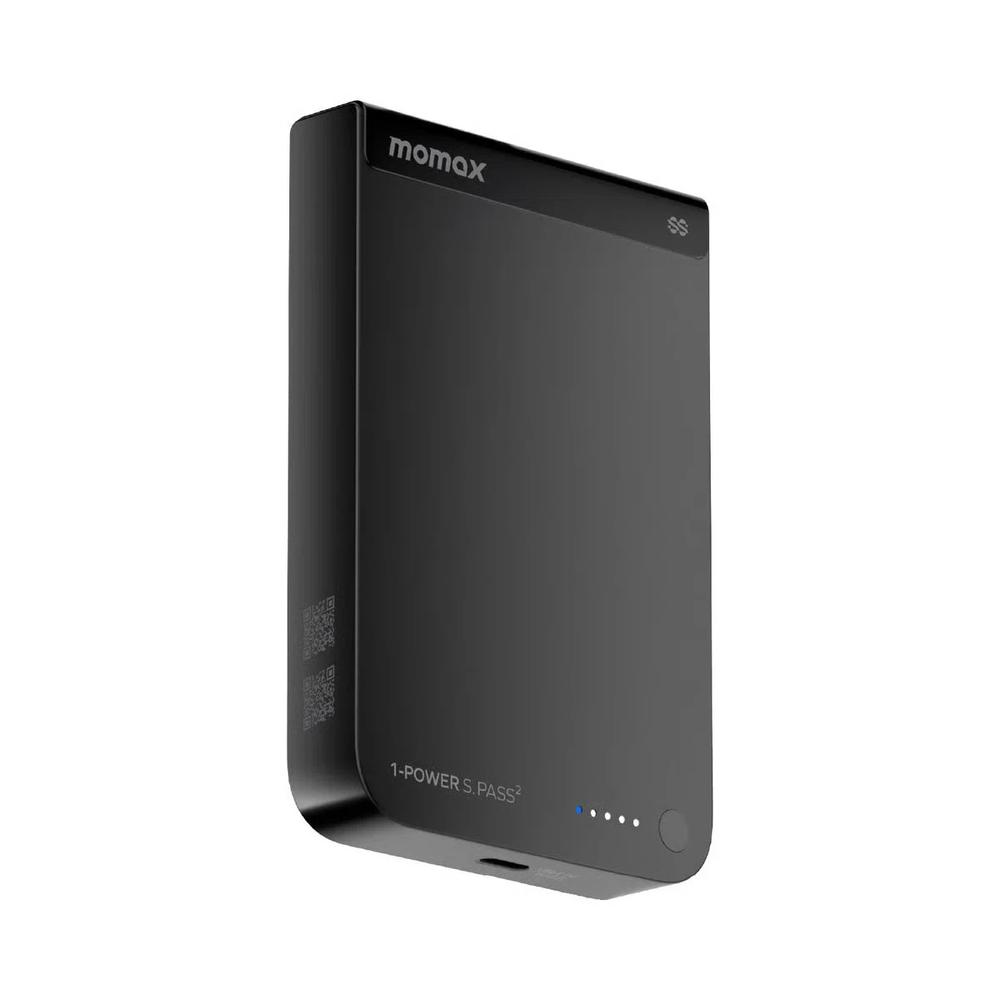 Momax 1-Power S.Pass² 10000 мА·ч Qi2 магнитный пауэрбанк — чёрный 1