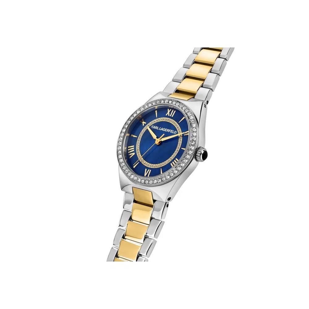 【2 года гарантии】KARL LAGERFELD Коллекция Hamburg 30mm Женские кварцевые часы с синим циферблатом R0553105504 3