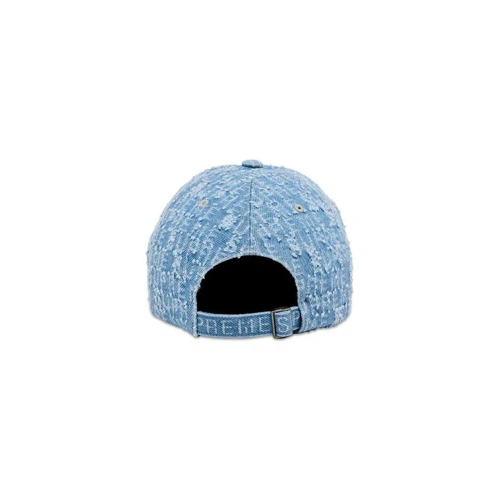 Снэпбэки Supreme Needle Punch Denim 6-Panel «Washed Blue» 4