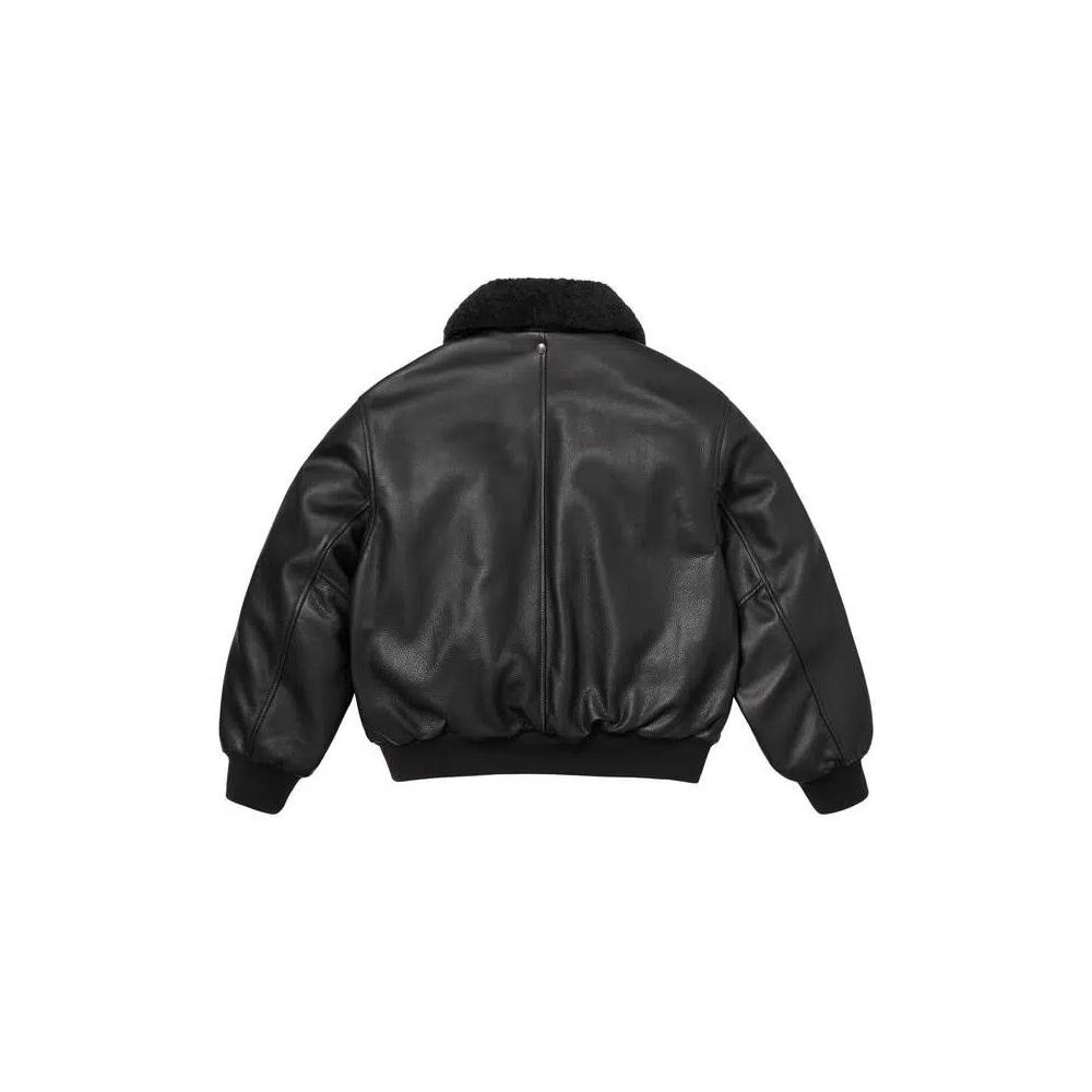 Бомберы Supreme x Schott Shearling Collar Bomber Jacket 'Черный' 2