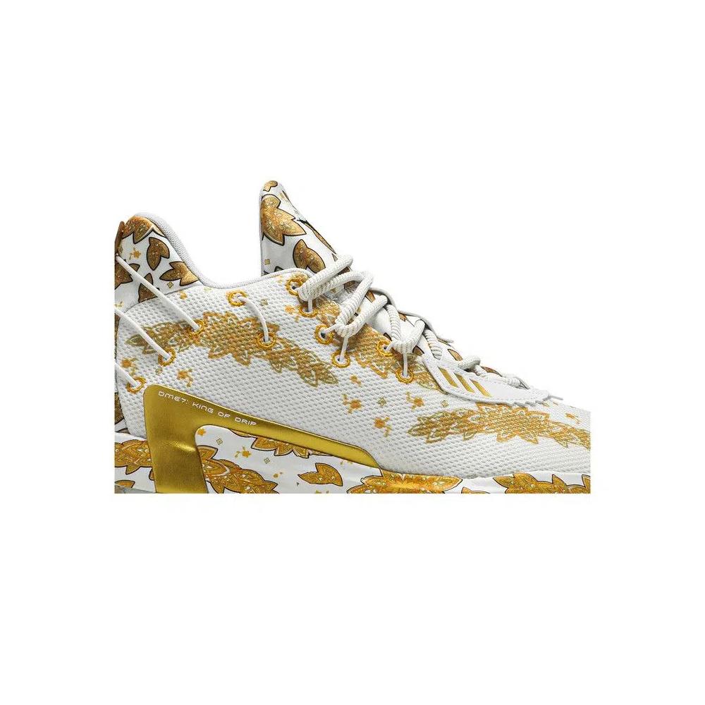 Кроссовки Ric Flair x adidas Dame 7 'White Gold Metallic' 2