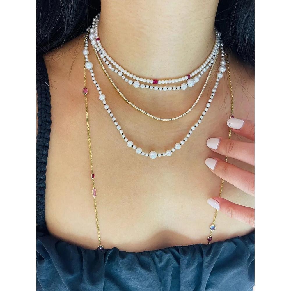 Колье Aphrodite из желтого золота с жемчугом 2