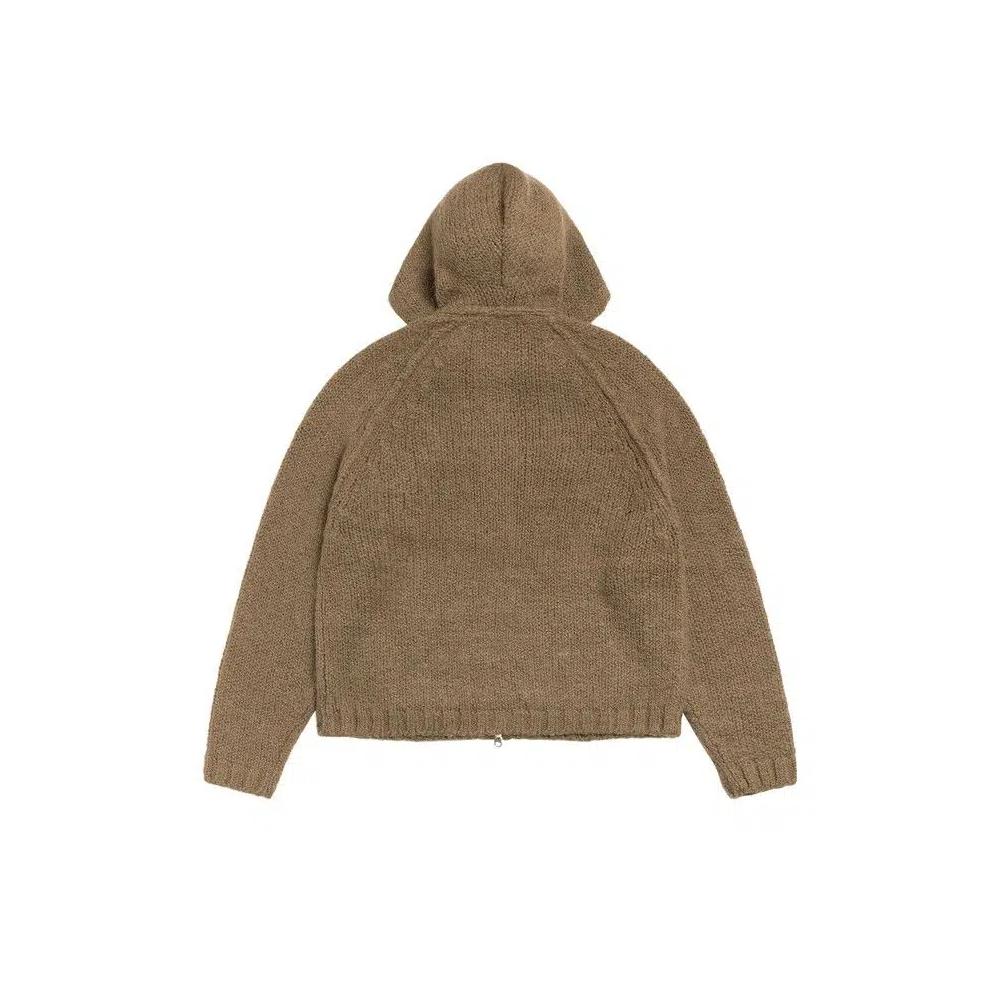 Молнии Stussy Chunky Knit Zip Hoodie 'Fossil' 2
