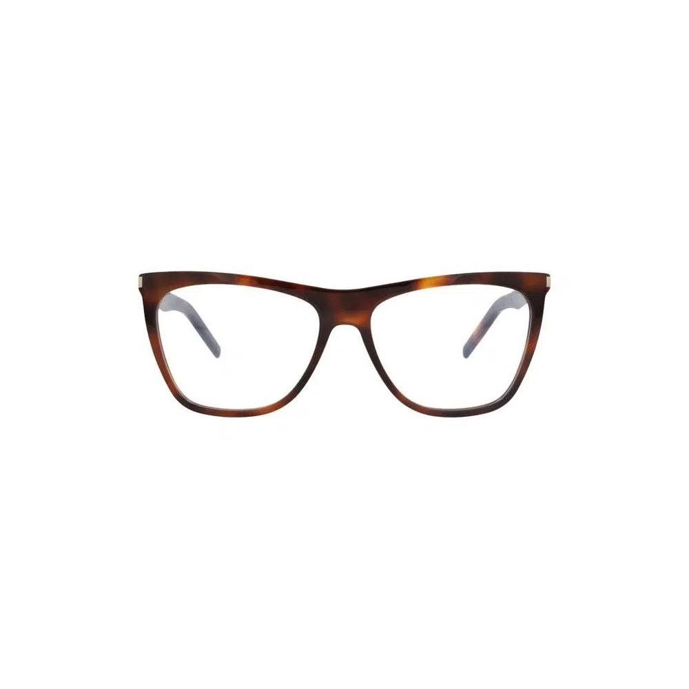 Очки Saint Laurent Square-Frame Acetate Optical Frames 'Гавана/Прозрачный' 1