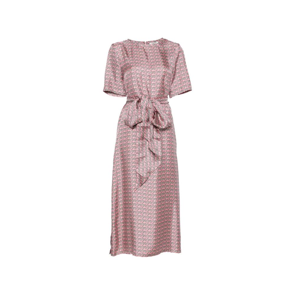 bicycle-print silk dress 1