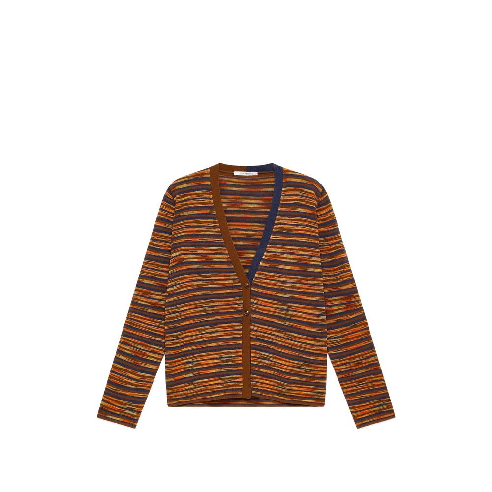striped V-neck cardigan 1