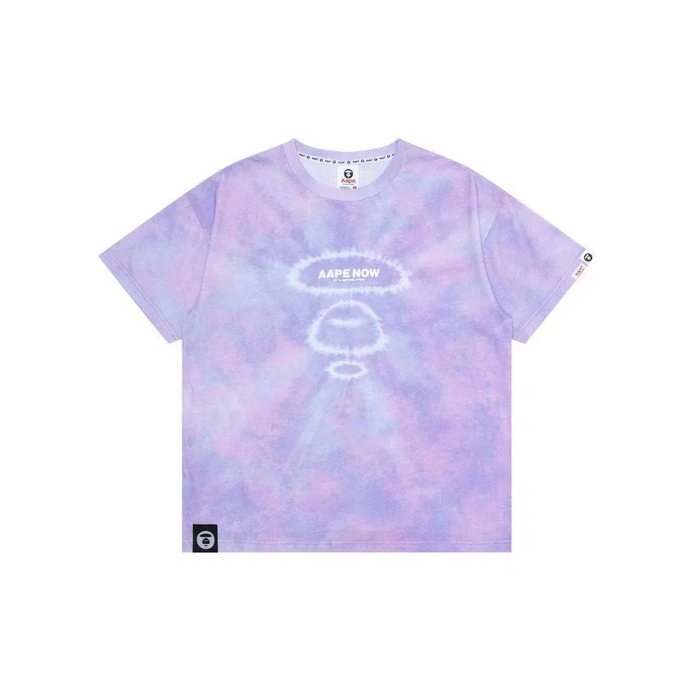 Футболки AAPE Moonface Tie-Dye Tee 'Purple/Light' 1