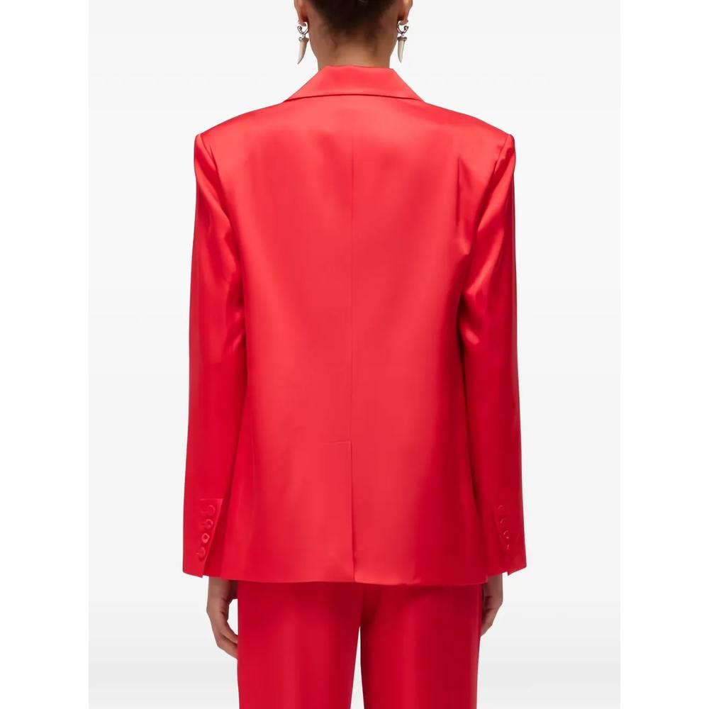 satin-finish single-breasted blazer 2