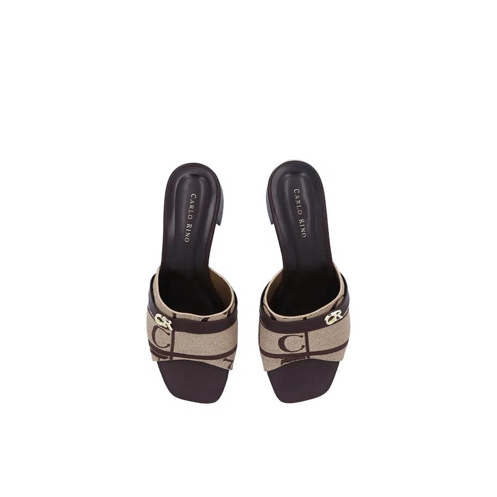 Brown CR MonoCharm каблучные сандалии 3