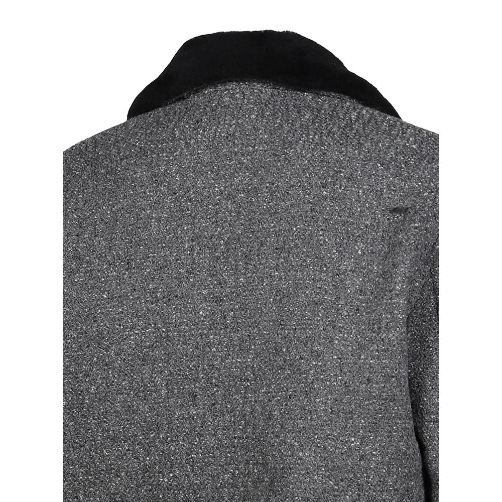 tweed shearling-collar jacket 5