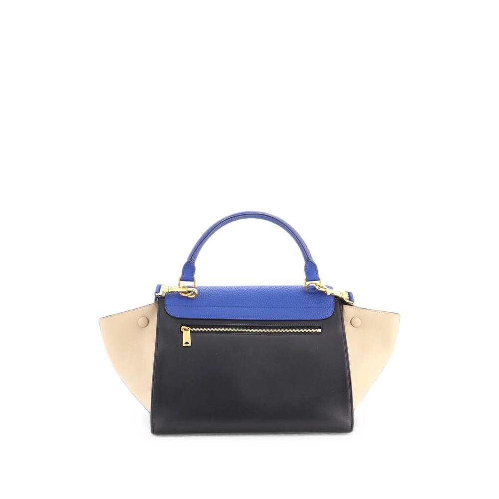 Tricolor Trapeze Bag Leather Small satchel 2