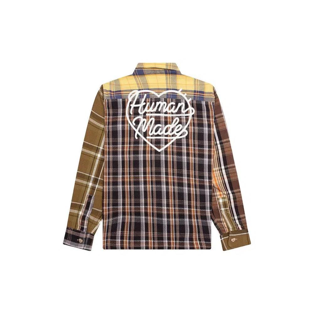 Рубашки Human Made Crazy Check Long-Sleeve Shirt 'Yellow' 2