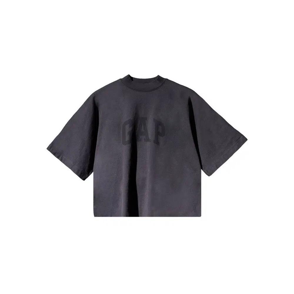 Футболки Yeezy Gap Engineered by Balenciaga Cropped Dove No Seam Tee 'Black' 1