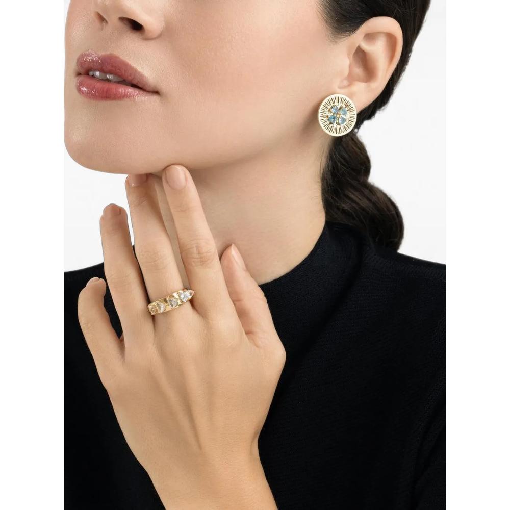 Explosion blue topaz earrings 2