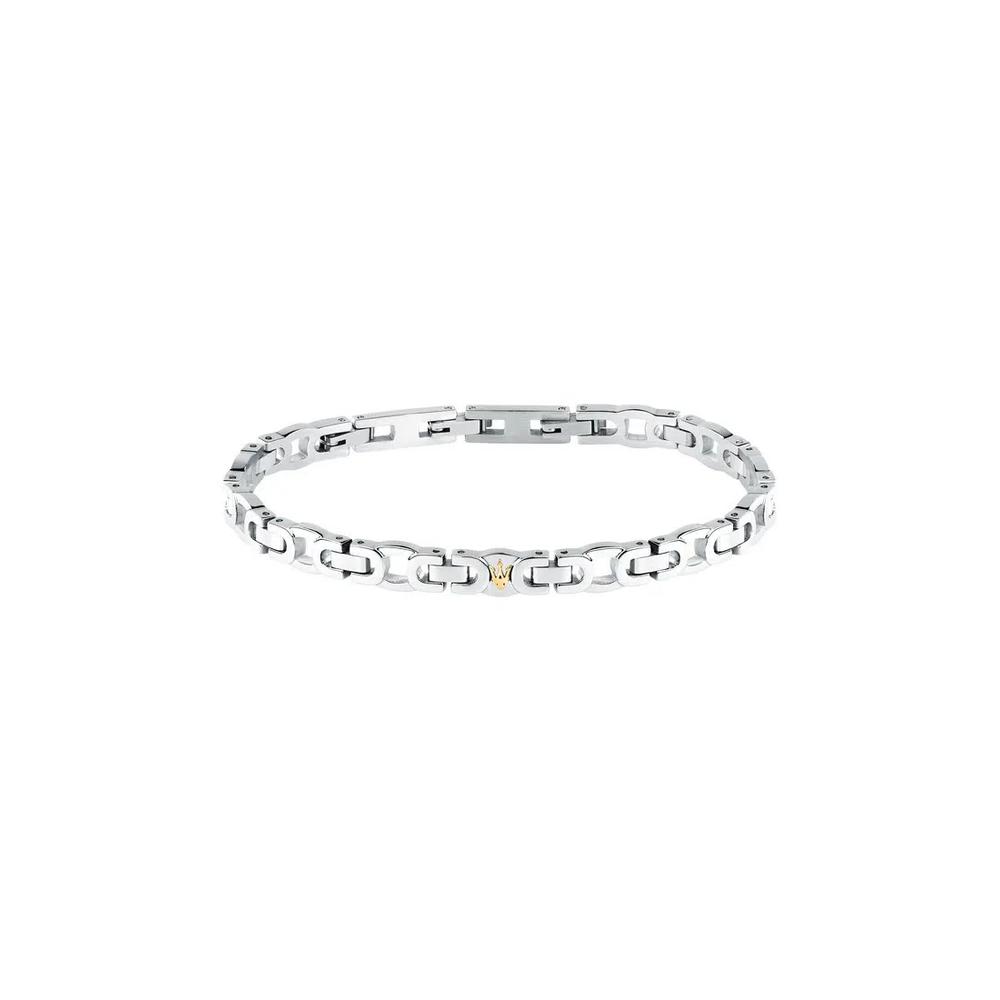 Maserati Jewels 22 см мужской стальной браслет, серебристый логотип, JM425AVD99 (регулируемый) 1