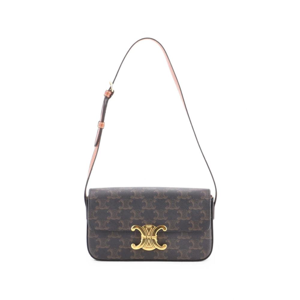 Triomphe East-West Triomphe Coated Canvas shoulder bag 1
