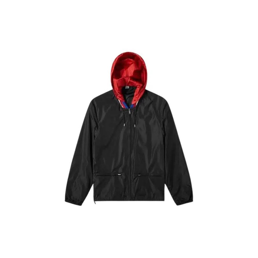Верхняя одежда Gucci Nylon Logo Windbreaker 'Black' 1