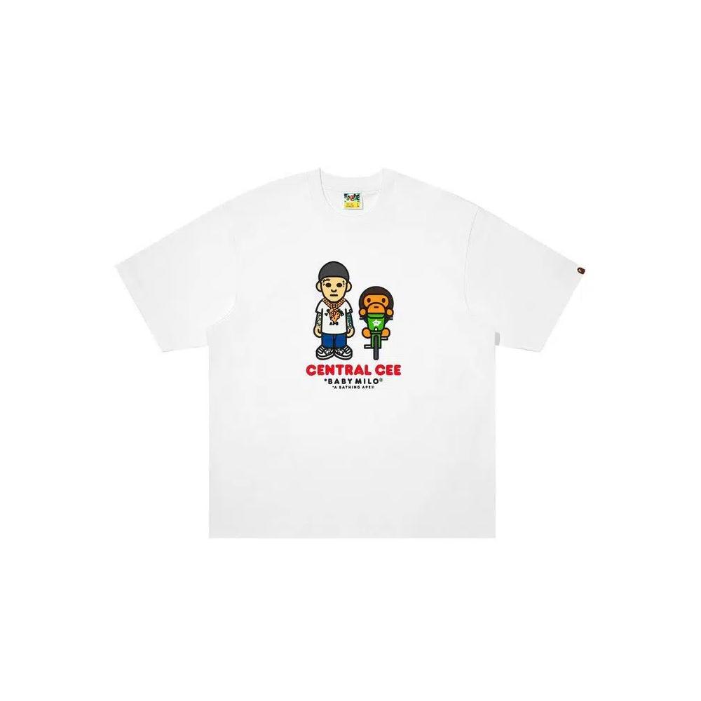 Топы BAPE x Spotify By Central Cee Baby Milo Relaxed Fit Tee 'White' 1
