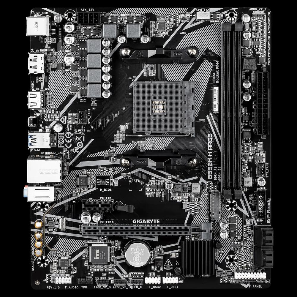 GIGABYTE B550M H ARGB Micro-ATX материнская плата (DDR4) 3