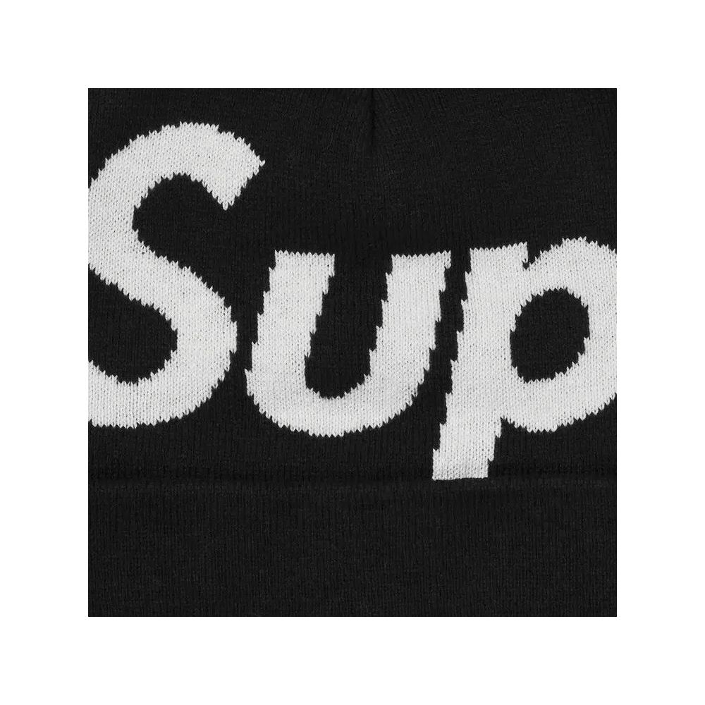 Шапки-бини Supreme Big Logo Beanie 'Black' 3