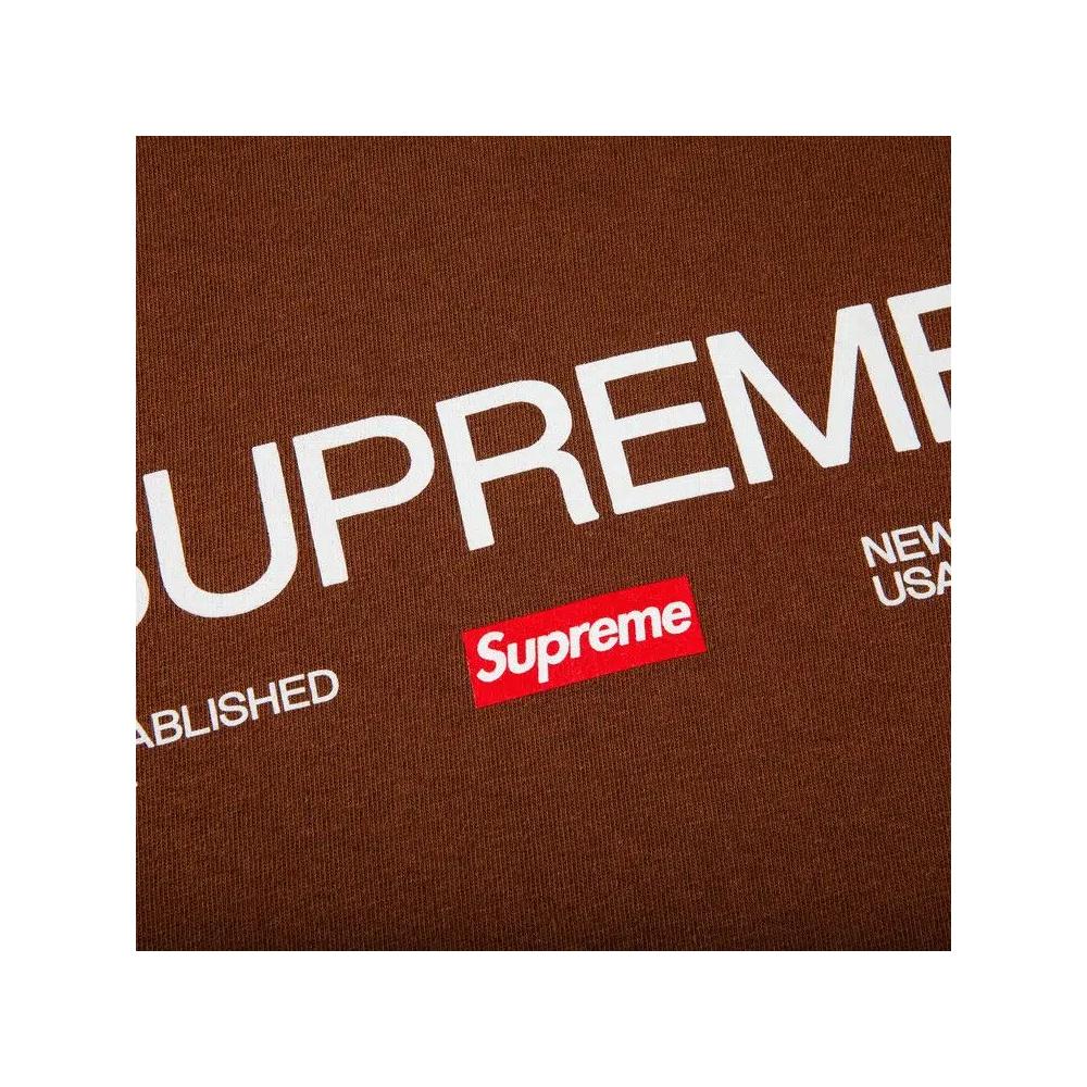 Футболки Supreme Est. 1994 Tee 'Brown' 2