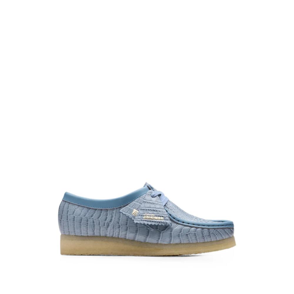 Туфли дерби Wallabee с тиснением под кожу крокодила 1