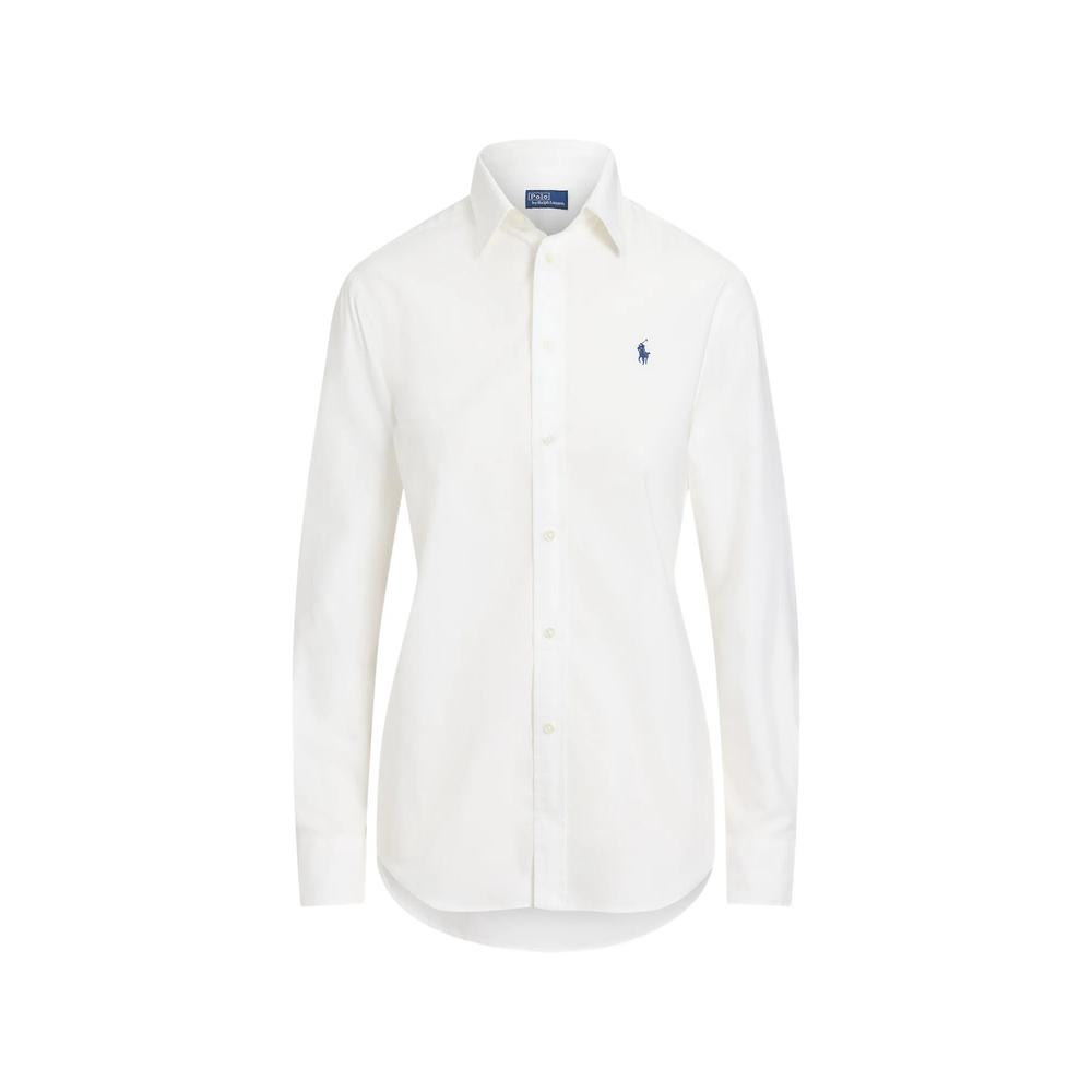 embroidered-logo button-down shirt 1