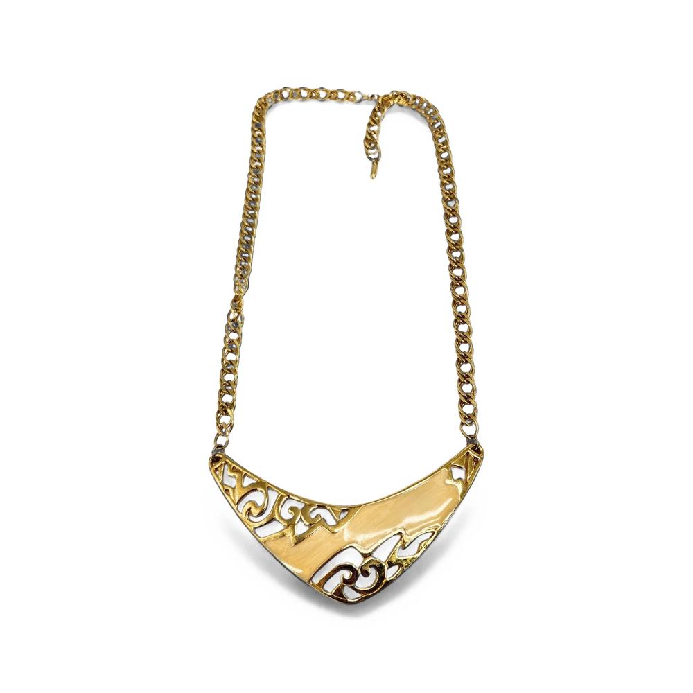 enamel-detail collar necklace 1