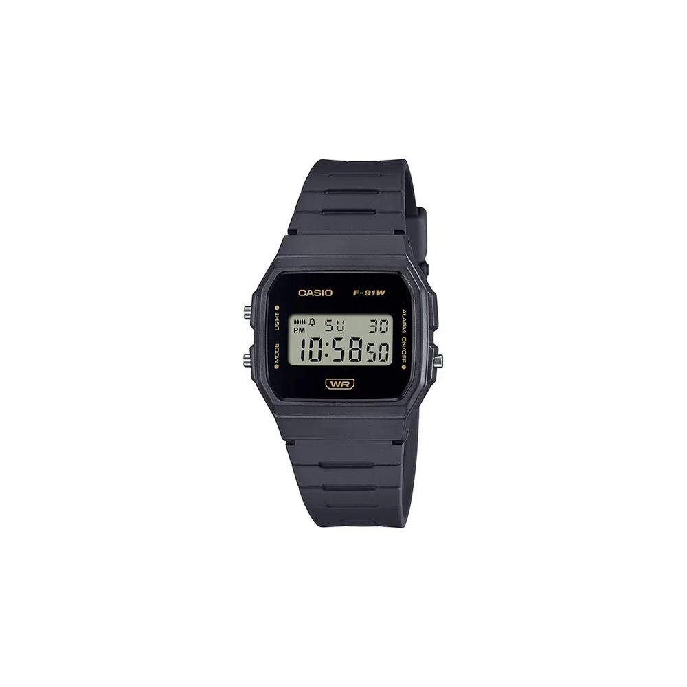 Мужские цифровые часы Pop Series F-91WB-8A с черным ремешком из смолы 1