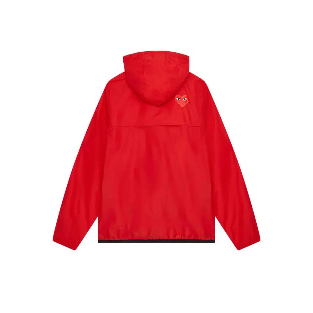Куртка Comme des Garçons PLAY x K-Way Full-Zip Packable Jacket 'Red' 2
