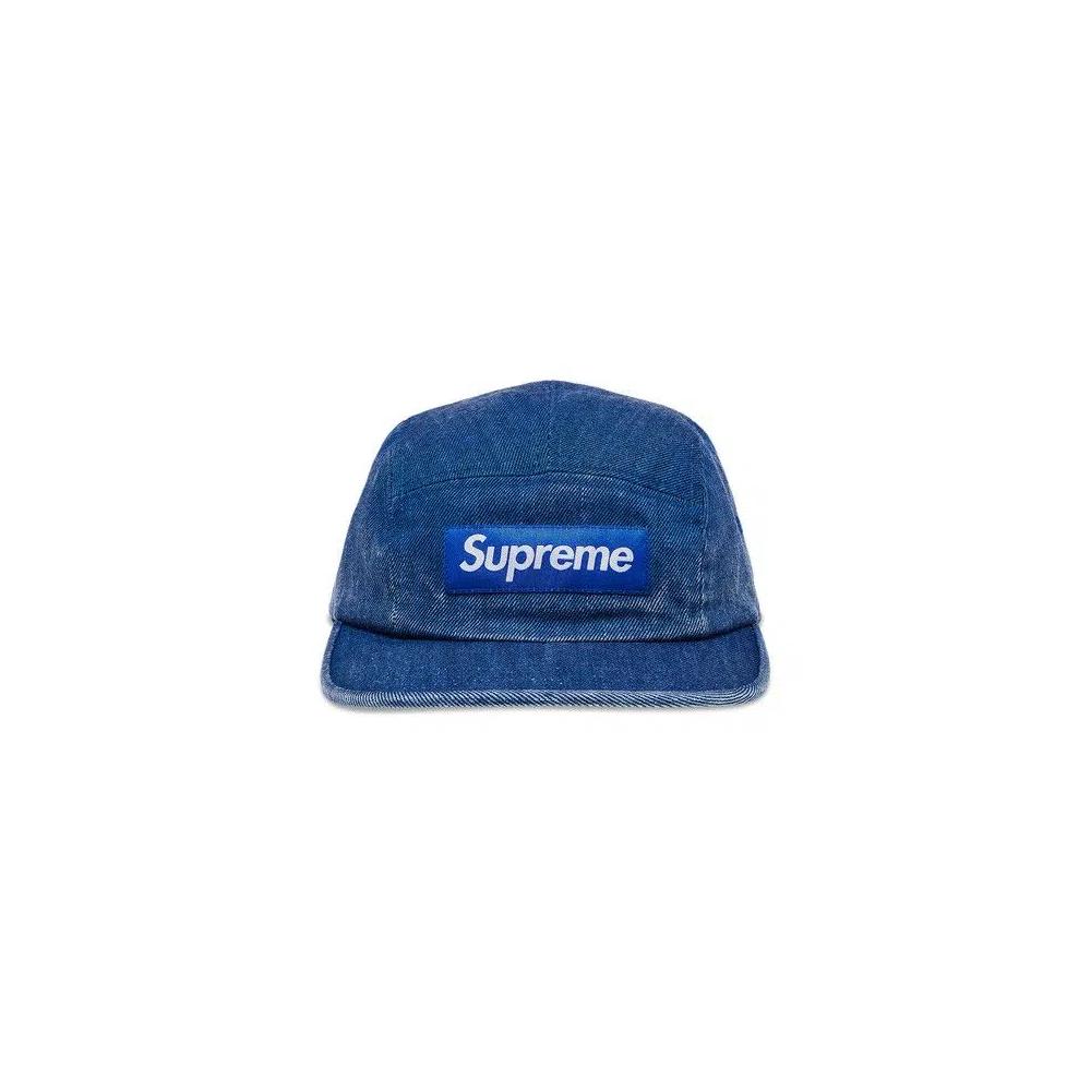 Кепки Supreme Coated Denim Camp Cap 'Royal' 1